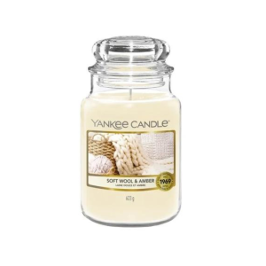 Yankee Candle - SOFT WOOL & AMBER słoik duży