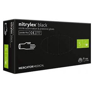 MERCATOR - rękawice nitrylex BLACK - S