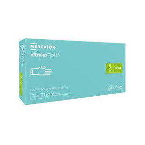 MERCATOR - rękawice nitrylex GREEN - S