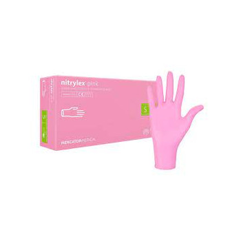 MERCATOR - rękawice nitrylex PINK - S