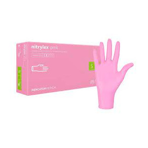 MERCATOR - rękawice nitrylex PINK - S