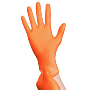 Rękawice nitrylowe BELLA GUARD M Orange - 50szt