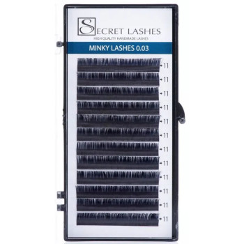 Secret Lashes - rzęsy MINK czarne B 0,10 8mm