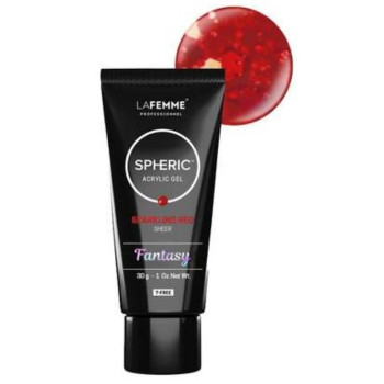 La Femme - Spheric acrylic gel 30g sparkling red gliter