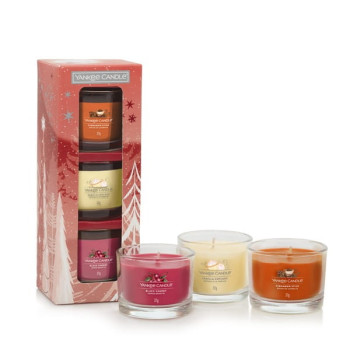 Yankee Candle - świece mini - 3 pack ZESTAW - black cherry, cinnamon stick, vanilla cupcake