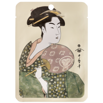 Mitomo - Maska UKIYO-E z Mleczkiem Pszczelim i Kwiatem Wiśni Japońskiej