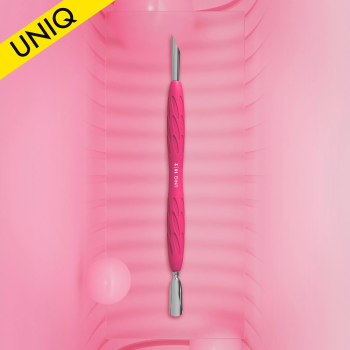 Staleks - Kopytko do manicure Gummy z silikonową rękojeścią UNIQ 10 TYPE 2 (popychacz wąski zaokrąglony i kopytko skośne)