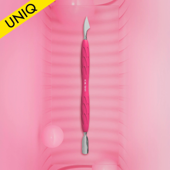 Staleks - Kopytko do manicure Gummy z silikonową rękojeścią UNIQ 10 TYPE 3 (popychacz wąski zaokrąglony i toporek)