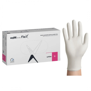 Zarys - Rękawiczki nitrylowe diagnostyczne BIAŁE 100szt. easyCARE flex rozm. S