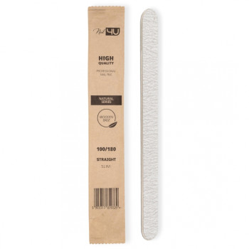 Nail4U - Pilnik Slim NATURAL prosty 100/180 (komplet 50 sztuk)