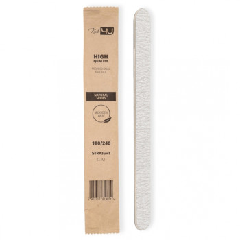 Nail4U - Pilnik Slim NATURAL prosty 180/240 (komplet 50 sztuk)