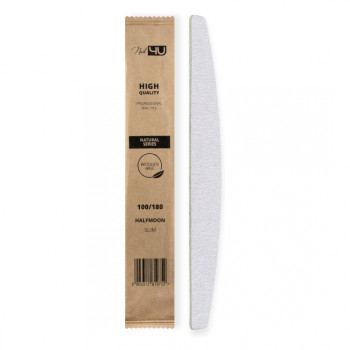 Nail4U - Pilnik Slim NATURAL łódka 100/180 (komplet 50 sztuk)