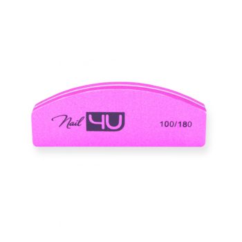 Nail4U - Mini polerka Candy pink 100/180 łódka (komplet 20 sztuk)