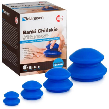 Bańki chińskie silikonowe Balanssen zestaw 4 szt.