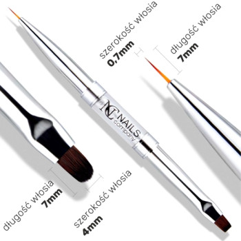 NC Nails Company - pędzelek nail art brush-4 duo