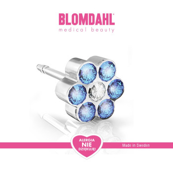 Blomdahl - Plastik Medyczny - Daisy Sapphire/ Crystal 5 mm SFJ 1szt.