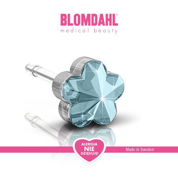 Blomdahl - Plastik medyczny - Flower Aquamarine 6mm SFJ 1szt.