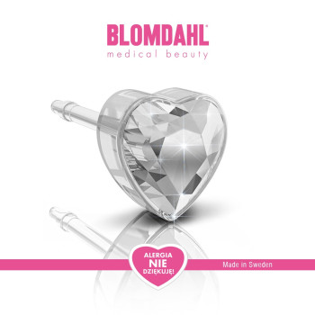 Blomdahl - Plastik medyczny - Heart Crystal 6 mm SFJ 1szt.