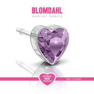 Blomdahl - Plastik medyczny - Heart Light Amethyst 6 mm SFJ 1szt.