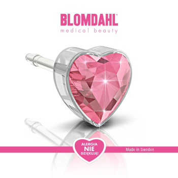 Blomdahl - Plastik medyczny - Heart Light Rose 6 mm SFJ 1szt.