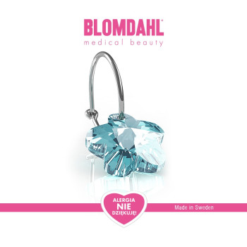 Blomdahl - Tytan medyczny - Flower Aquamarine 12 mm SFJ 1szt