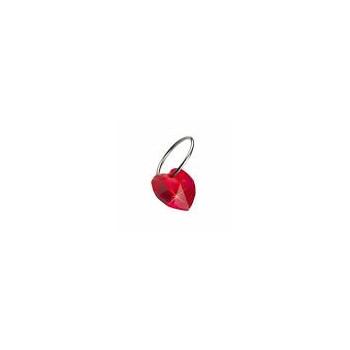 Blomdahl - CJN Tit. Ear Ring 14mm Heart Ruby