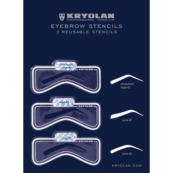 Kryolan - Eyebrow Stencils - Szablony Do Stylizacji I Regulacji Brwi - 3szt.