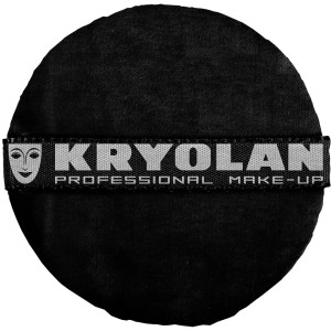 Kryolan - Premium Powder Puff Black - Puszek Do Pudru 8cm