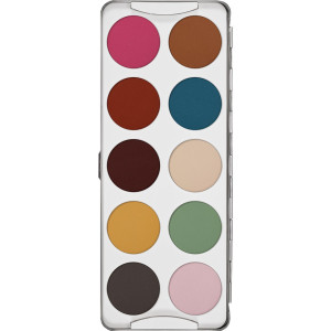 Kryolan - Eye Shadow Palette - Paleta Cieni Do Powiek 10 Kolorów - 25g