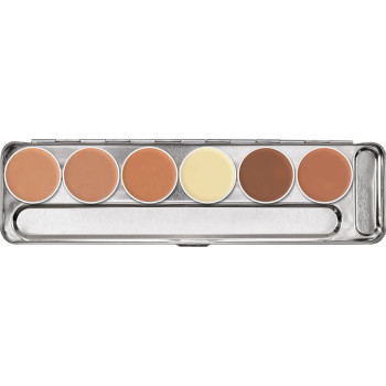 Kryolan - Ultra Foundation Palette - Paleta Podkładów Kryjących - 6 Kolorów