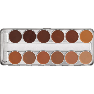 Kryolan - Ultra Foundation Palette - Paleta Podkładów Kryjących - 12 Kolorów