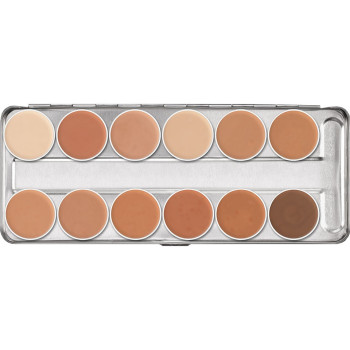 Kryolan - Ultra Foundation Palette - Paleta Podkładów Kryjących - 12 Kolorów