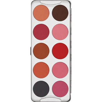 Kryolan - Blusher Palette - Paleta Róży Do Policzków 10 Kolorów - 25g