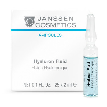 Janssen - Ampułki - Hyaluron Fluid - Koncentrat intensywnie nawilżający i zatrzymujący wilgoć w skórze - 25x2ml