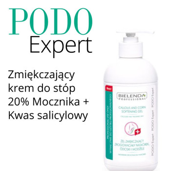 Bielenda - PODO EXPERT- Zmiękczający krem do stóp 20% Mocznika + Kwas salicylowy - 500ml