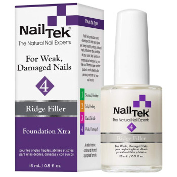 Nail Tek - 4 Ridge Filler - Wygładzająca odżywka podkładowa do paznokci cienkich 15ml