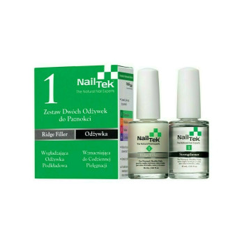 NAIL TEK - 1 DUO ZESTAW DWÓCH ODŻYWEK DO PAZNOKCI MAINTENANCE PLUS + 1 RIDGE FILLER 30 ML